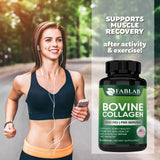 FabLab Bovine Collagen Type I Supplement - Nutritional Supplement for Joint, Nerve & Bone Support - Non-GMO, Anti-Aging Dietary Product with Hydrolyzed Peptides - 100 Capsules