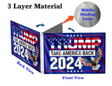 PLAIEI Take America Back Boat Marine Flag 12x18 Inches Double Sided 3Ply Small Trump 2024 Boat ATV Flag President Election Supporter Fans Patriotic MAGA Banner Outdoor Indoor (Eagle Blue)