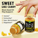 MAJU's Black Seed Oil Gummies, World's 1st, 2.5X Per BSO Gummy, Cumin Nigella Sativa Oil, Cold-Pressed, Potent Formula with Cinnamon Extract, Tasty, 500mg 90ct