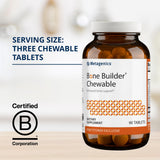 Metagenics Bone Builder Chewable - Bone Strength Supplement* - Comprehensive Mineral Support* - with Calcium, Vitamin D & Magnesium - Non-GMO - Gluten-Free - 90 Tablets