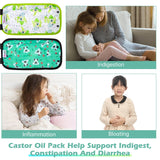 Pedobi 2 Pack Castor Oil Pack Wrap for Kids, Reusable Organic Cotton Castor Oil Pad Compress Relieve Stomach Discomfort Liver Detox with Adjustable Strap Anti Oil Leak