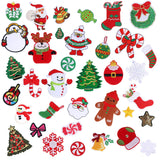 36pcs Christmas Iron on Patches Embroidered Sew Applique Repair Patch for Craft, Clothing, Decoration and DIY Christmas Gifts