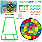 Large Dart Board for Kids with Stand, Double Sided Kids Dart Board with 12 Sticky Balls and Darts,Family Party Party Supplies for Kids, Gift for Boys Toddlers 3 4 5 6 7+ Year Old Birthday Christmas