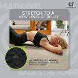 Calmstretch Adjustable Back Stretcher - [Upgraded Version with Memory Foam] - Help with Lower & Upper Back Pain, Sciatica, Tension Relief, and Spine Decompression, Good for Both Men and Women
