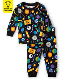 The Children's Place Baby Toddler 2 Piece and Kids, Sibling Matching, Holiday Pajama Sets, Cotton, Allover Halloween Candy