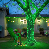 JMEXSUSS Green Lights for Halloween Decor, 66ft 200 LED Green Halloween String Lights Outdoor Indoor, Clear Wire Green Christmas Lights Plug in for Garden Party Christmas Tree Halloween Decorations