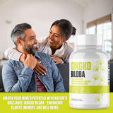 Ginko Biloba | #1 New Ginko Biloba Supplement Pills w/Max Absorption for Enhanced Cognitive Function, Memory, Mood & Focus + Rich in Antioxidants | Vegan Capsules for Men & Women - 60 Capsules