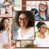 EASY READ Retro Round Blue Light Blocking Reading Glasses for Women, Anti UV Readers for Women Computer Eyeglasses(Tortoise,+2.50)