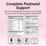 Theralogix TheraNatal Lactation Complete Postnatal Vitamin Supplement - 13-Week Supply - Breastfeeding Supplement for Women - NSF Certified - 182 Tablets & 91 Softgels