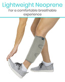 Vive Calf Brace - Adjustable Shin Splint Support - Lower Leg Compression Wrap Increases Circulation, Reduces Muscle Swelling - Calf Sleeve for Men and Women - Pain Relief (Gray)