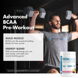 NutraOne Amino Energy BCAA Powder Pre-Workout Supplement with Caffeine Branched Chain Amino Acids to Help Fuel and Recover* (Strawberry Watermelon - 30 Servings)