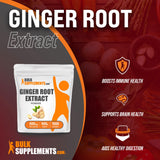 BULKSUPPLEMENTS.COM Ginger Root Extract Powder - Herbal Extract, Ginger Supplements Powder - 500mg of Ginger Extract per Serving, Gluten Free & Pure Ginger Powder (500 Grams - 1.1 lbs)