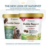 NaturVet Bladder Support Plus Cranberry for Dogs, 60 ct Soft Chews, Made in The USA with Globally Source Ingredients