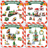 1075 Pieces Advent Christmas 2023 Building Blocks Set - 24 in 4 Building Brick Model for Countdown to Christmas - Gift Daily Collectible Surprises for Ages 8 Years and Up