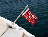 PLAIEI Save America Again Boat Marine Flag 12x18 Inches Double Sided 3Ply Small Trump 2024 Boat ATV Flag President Election Supporter Fans Patriotic MAGA Banner Outdoor Indoor (Red)