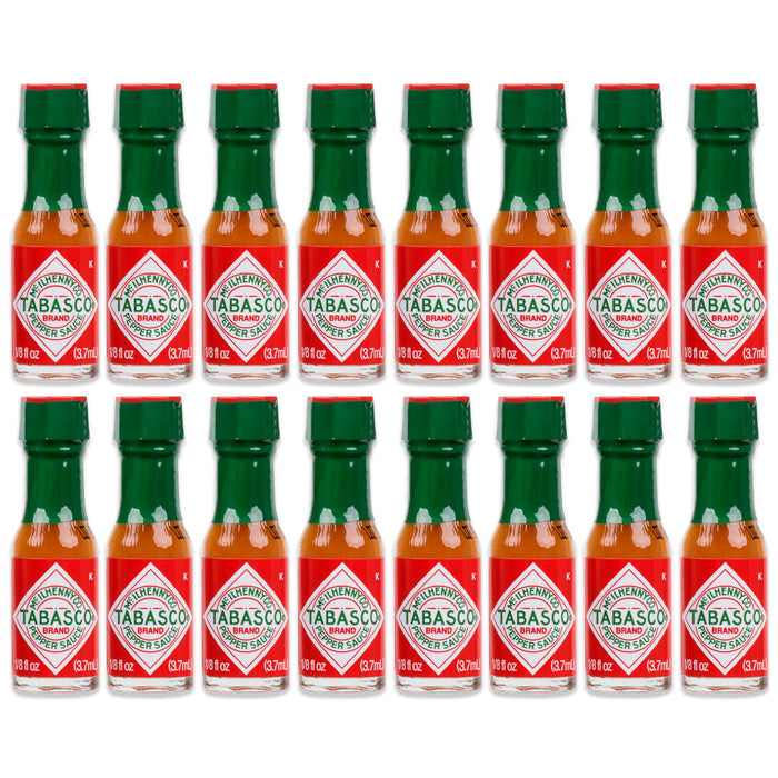 Tabasco Sauce Mini Hot Sauce Bottles- 16 Pack of Mini Hot Sauce Bottle. Travel Hot Sauce, Mini Tabasco Sauce Bottles.