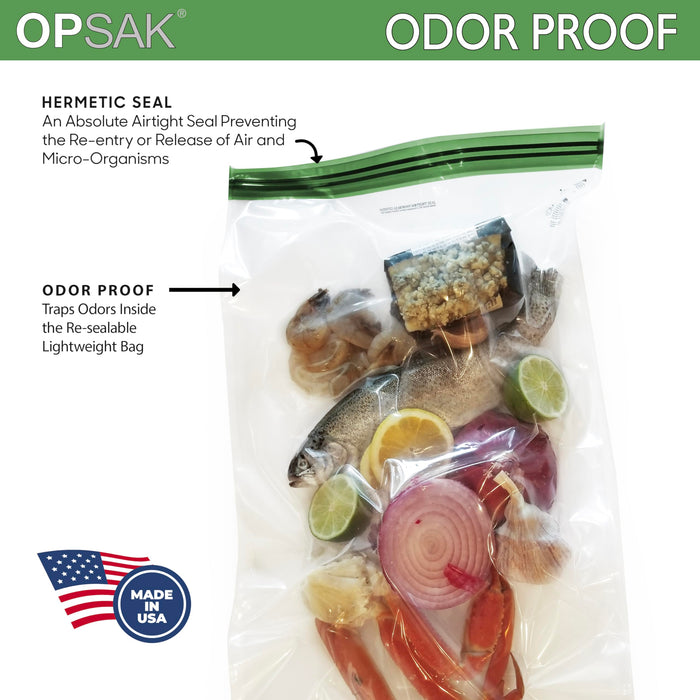 LOKSAK - OPSAK Odorproof Dry Bags for Backpacking, Hiking and Storage- Resealable Reusable and Recyclable Storage Bags (2 pack 28 in x 20 in)