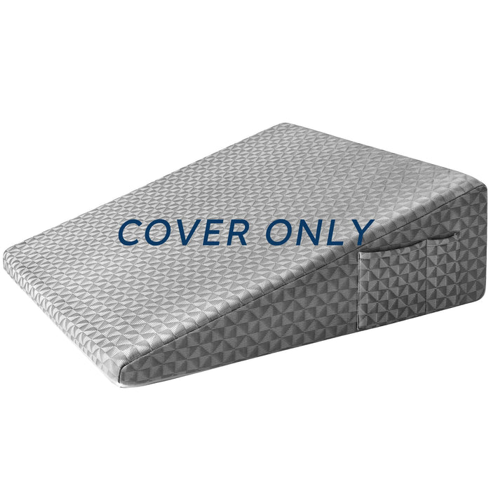 COLDHUNTER 7.5" Wedge Pillowcase Soft and Breathable Replacement Case Dark Grey, Only One Cover