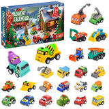 Advent Calendar 2024 for Kids Boys, 24 Days Christmas Countdown Calendar with Cute Pull-Back Cars Vehicles, Holiday Gift for Kids, Christmas Countdown Calendars for Kids Boys Toddlers