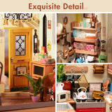 Rolife DIY Miniature Cozy Kitchen House Kit for Adults to Build, Tiny House Making Kit with Furnitures, Halloween/Christmas Decorations/Gifts for Family and Friends (Cozy Kitchen)