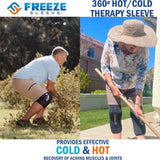 FreezeSleeve 2 Pack Ice & Heat Therapy Sleeve- Reusable, Flexible Gel Hot/Cold Pack, 360 Coverage for Knee, Elbow, Ankle, Wrist- X-Large, Turquoise