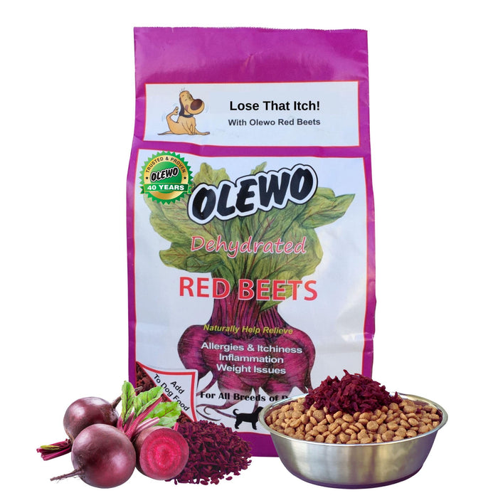 Olewo Original Red Beets for Dogs – Natural Dog Anti Itch, Dog Food Topper, Skin & Coat Support – Dehydrated Vegetables for Dogs, Dog Supplements & Vitamins, Toppers for Dogs, Fiber for Dogs, 5.5 lbs