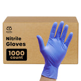 Comfy Package [Case of 1,000 Blue Nitrile Gloves, Disposable Gloves - 4 Mil, Latex & Rubber Free, Non-Sterile Powder Free Gloves - Medium