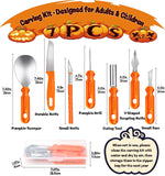 Pumpkin Carving Kit,Halloween Decorations Stainless Steel Pumpkin Carving Tools,Pumpkin Carving Kit for Kids Adults,Carver Tool with Box and Halloween Stickers,Family DIY Carving Pumpkins Gift (7PCS)