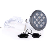 Green Light Therapy Bulb by Hooga. Power Cord Included. 525 nm Wavelength. 12 LEDs. High Irradiance, Can Improve Skin Pigmentation and Fine Lines, and Anti Aging. Migraine and Pain Relief.