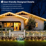 Christmas Lights Outdoor, 33ft 400 LED Warm White Icicle Lights for Outside House, Plug in Connectable Twinkle Tree Lights 8 Modes Timer Waterproof for Patio Window Party Indoor Holiday Decorations