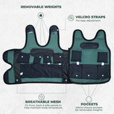 Weighted Vest For Kids - Adjustable Compression Vest - (Medium for Ages 5-9) Six Removable Weights Included - Breathable Snug Fit Design