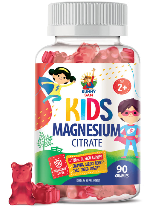 Magnesium Gummies for Kids & Adults - 100mg - Calm Magnesium Chews - Magnesium Citrate Chewable Supplement for Mood & Muscle Support