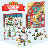 1075 Pieces Advent Christmas 2023 Building Blocks Set - 24 in 4 Building Brick Model for Countdown to Christmas - Gift Daily Collectible Surprises for Ages 8 Years and Up