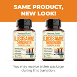 Glucosamine Chondroitin MSM Turmeric Boswellia - Joint Support Supplement. Antioxidant Properties. Helps with Inflammatory Response. Occasional Discomfort Relief for Back, Knees & Hands. 2 Pack