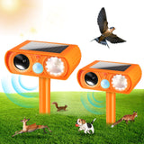 Ultrasonic Cat Deterrent,Solar Powered Deterrent with Motion Sensor and Flashing Lights Outdoor Solar Farm Garden Yard Device,Dogs,Cats,Birds