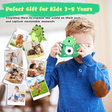 Envyvip Dinosaur Toys Camera for Kids Boys Age 3-8, Toddler Kids Digital Camera Christmas Birthday Gifts for 3 4 5 6 7 8 Years Old Boy, Cute Selfie Video Camera, HD 1080P, 32GB SD Card Included