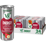 V8 +Energy Strawberry Banana Juice Energy Drink, 8 fl oz Can (24 Pack)