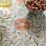 patdrea Designer French Linen Table Cloth for Round Tables,Floral Provencal Rustic Decor Tablecloths,Wrinkle Free Decorative Table Cover for Kitchen Dining Thanksgiving Christmas, Diameter 55"