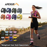 APEXUP 10lbs/Pair Adjustable Ankle Weights for Women and Men, Modularized Leg Weight Straps for Yoga, Walking, Running, Aerobics, Gym (Black)