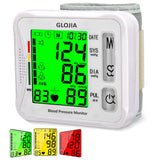 Wrist Blood Pressure Monitor Digital BP Monitor Machine with 2x99 Readings Memory and Voice Broadcast, Tri-Color LCD Screen with Carrying case(Batteries not Included) One Key Operation
