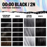 IGK Permanent Color Kit 00:00 BLACK - Almost Black 2N | Easy Application + Strengthen + Shine | Vegan + Cruelty Free + Ammonia Free | 4.75 Oz