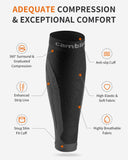 CAMBIVO 3 Pairs Calf Compression Sleeve for Women Men, Leg Support for Shin Splints, Varicose Vein (Gray, Small-Medium)