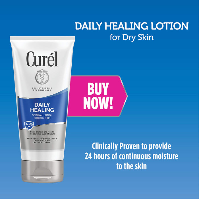 Curel Daily Healing Dry Skin Lotion, Hand and Body Moisturizer, 1 fl Ounce Travel Size, Mini size, 30-pack, with Advanced Ceramide Complex, helps to Repair Moisture Barrier