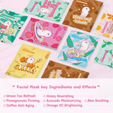 ZealSea Sheet Mask Face Mask Skin Care (Pack of 28) Beauty Facial Mask Kids Spa Face Mask Birthday Party gifts Women, Men kids Girls - Hydrate, Brighten, Moisturize,Soothe for All Skin Types