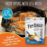 FryAway Super Fry Cooking Oil Solidifier, As Seen on Shark Tank, Solidifies up to 1.5 Gallons of Oil- Plant-Based Cooking Oil Solidifier Powder that Turns Used Oil to Hard Oil, Fry Oil Away for Mess-Free Cleanup and Disposal - Easy to Use, Made in the USA