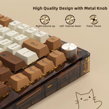 Womier G75 75% Keyboard - Retro Gaming Keyboard with Knob Control Hot Swappable Mechanical Keyboard, TPO and Gasket Dual-Mount Custom RGB Keyboard, Pre-lubed Stabilizer for Mac/Win