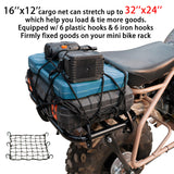 JMCHstore Rear Rack Assembly w/Cargo Net Kit for Coleman CT200U CT200UEX BT200X, Axis M200 196cc Off-Road Mini bike