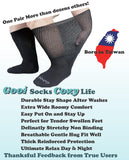 Gooi Extra Wide Socks for Swollen Feet Soft Stretch to 30" Seniors Diabetics Men Women 10-13 13-15 Non Binding Loose Fit Top Edema Lymphedema Neuropathy Bariatric Cover Cast Over The Calf Plus Size