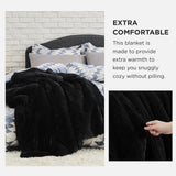 Bedsure Soft Black King Size Blanket for Bed, Fluffy Fuzzy Large King Blanket for Winter, Cozy Plush Sherpa Fleece Faux Fur Blanket, Thick Warm Christmas Blanket Gifts for Women, Men, 108x90