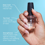 OPI Start to Finish | 3-in-1 Nail Polish Treatment, Base Coat, Top Coat, Nail Strengthener | Vitamin A & E, Vegan Formula